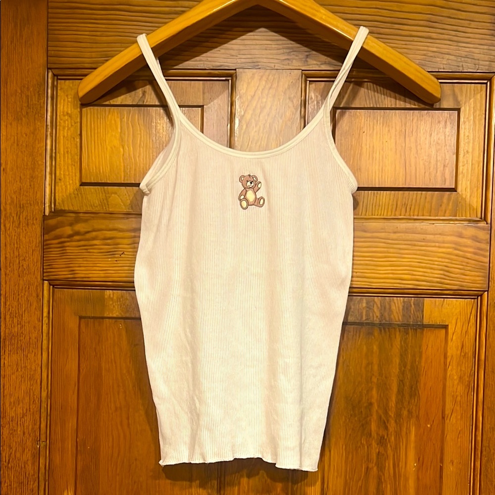 Brandy Melville Cream Camisole with Bear Detail